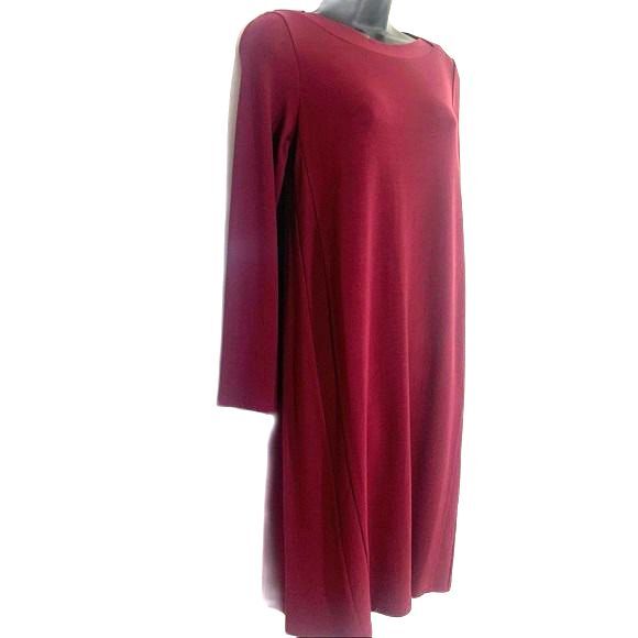 J. JILL WEAREVER COLLECTION Shift Ribbed Long Sleeve Dress Bordeaux Size… - Picture 3 of 12